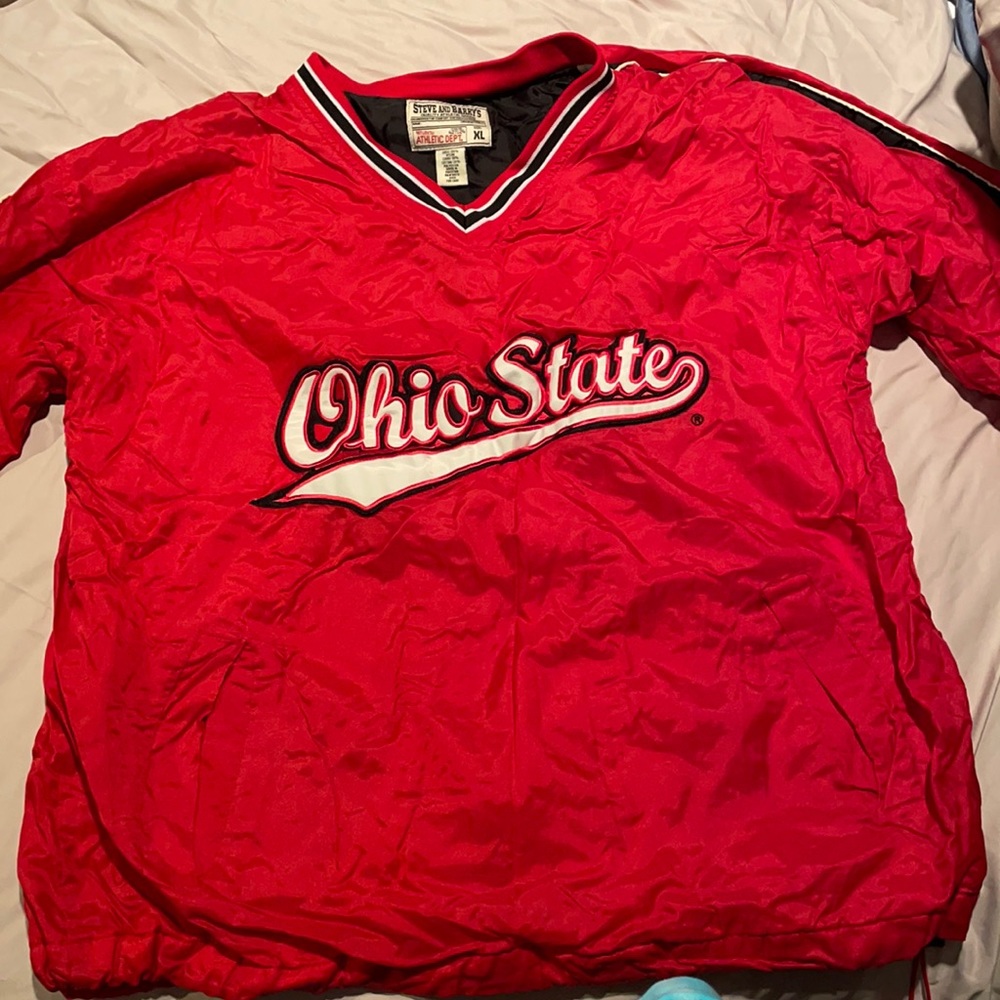 Vintage red Ohio state windbreaker